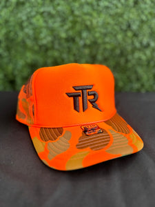 Orange Camo Trucker Hat
